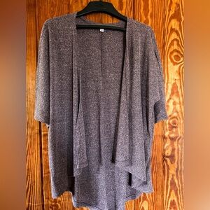 LuLaRoe Heather/Gray Open-Front Cardigan Sweater